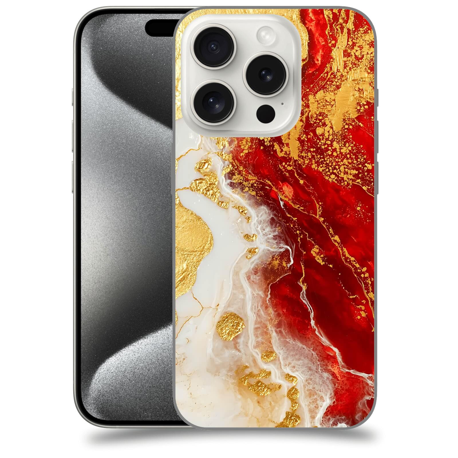 ACOVER Kryt na mobil Apple iPhone 15 pro - Golden Blood III