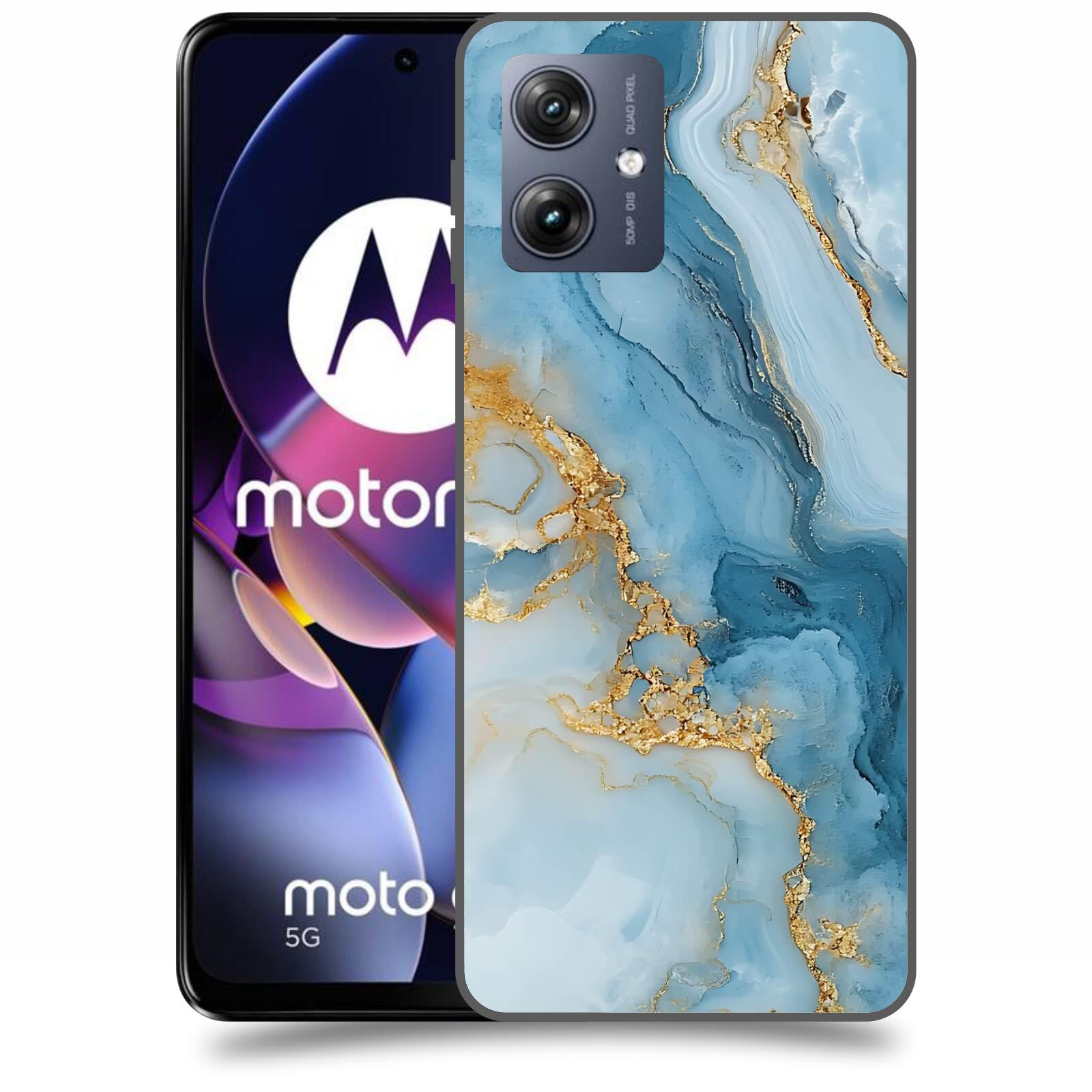 ACOVER Kryt na mobil Motorola Moto G54 5G - Ice Marble II