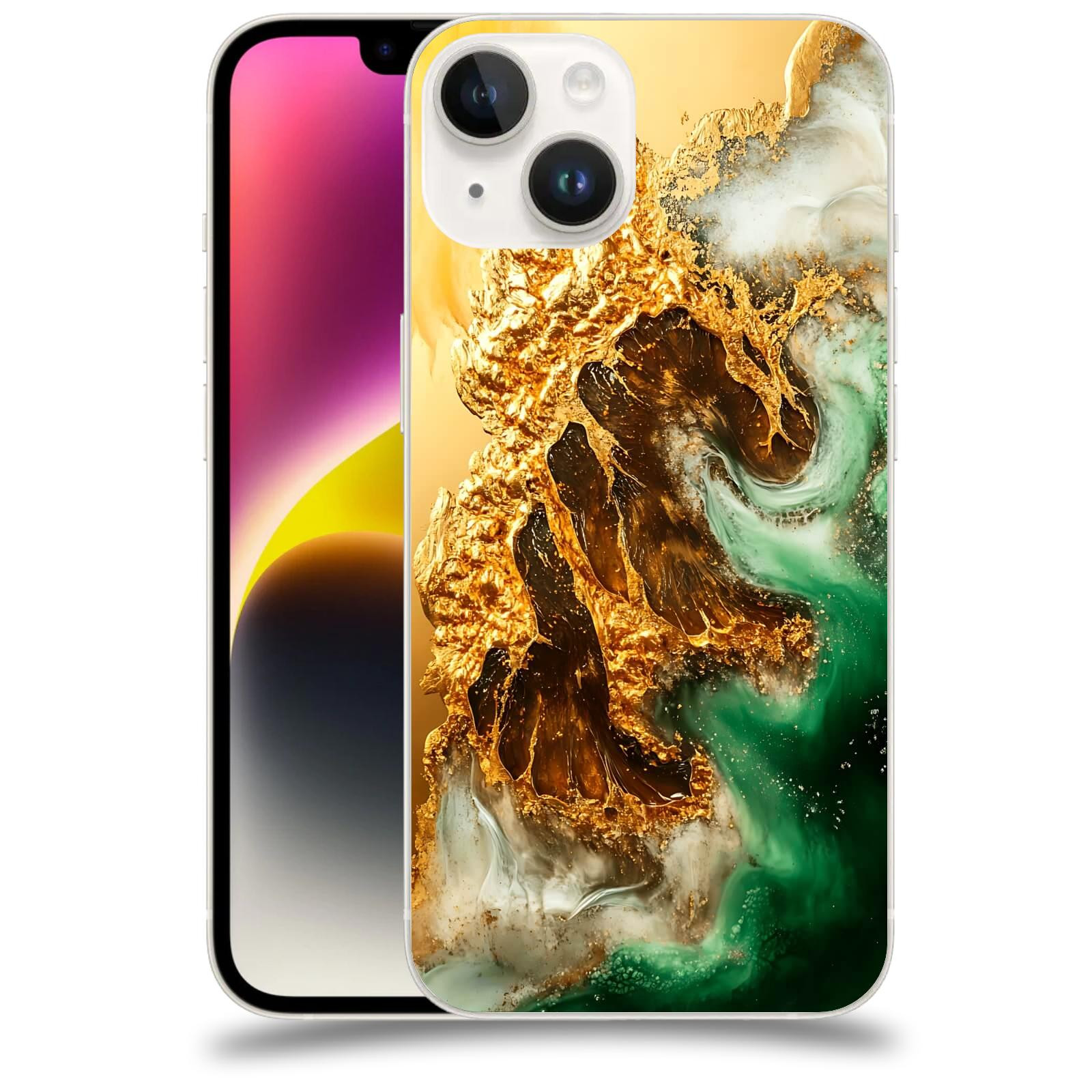 ACOVER Kryt na mobil Apple iPhone 14 - Golden Moss II