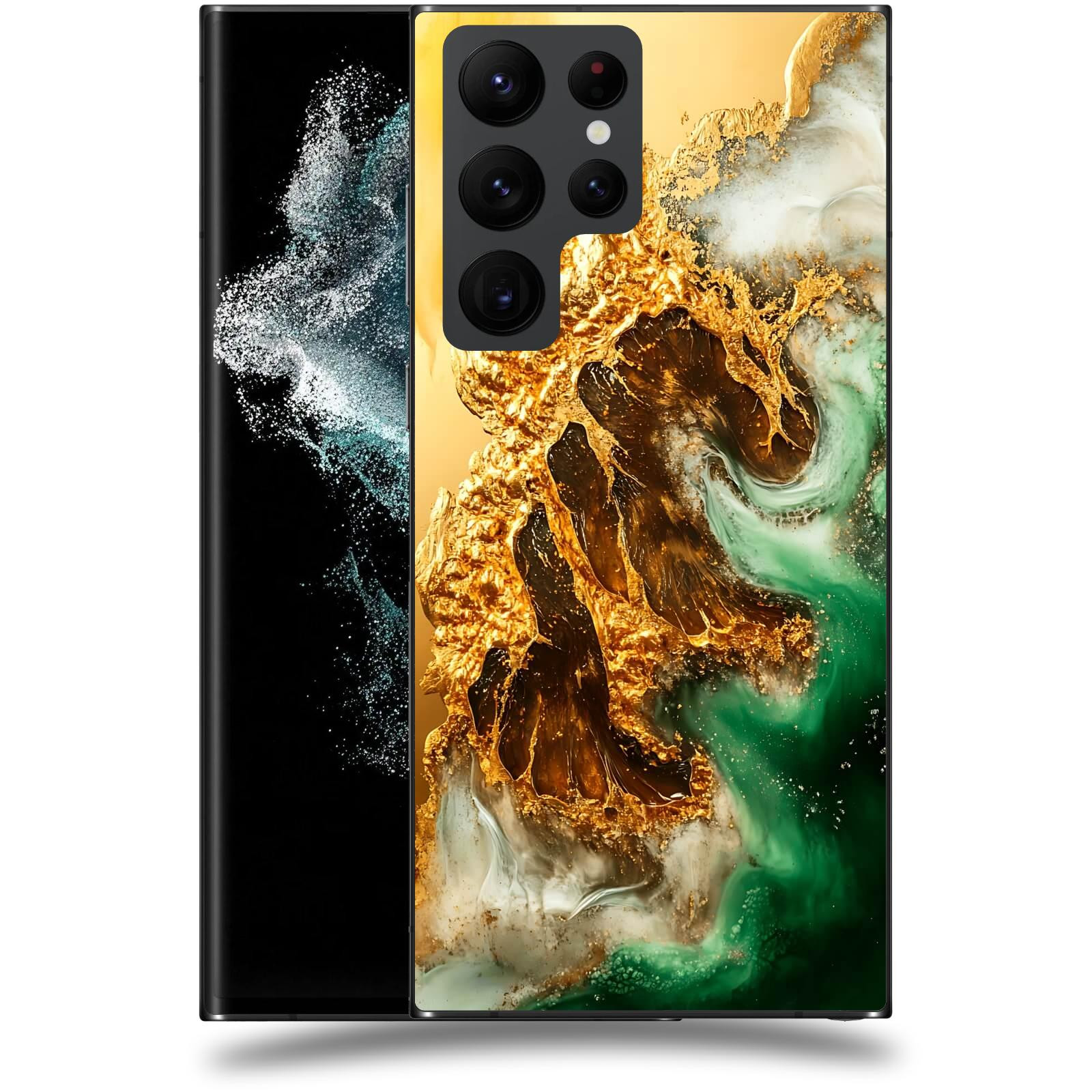 ACOVER Kryt na mobil Samsung Galaxy S22 Ultra 5G - Golden Moss II
