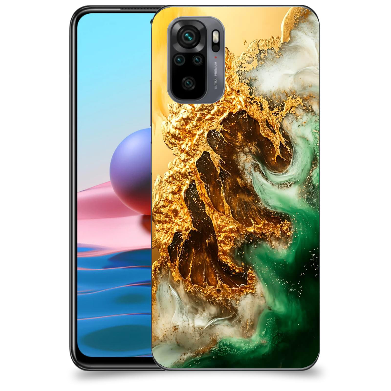 ACOVER Kryt na mobil Xiaomi Redmi Note 10 - Golden Moss II