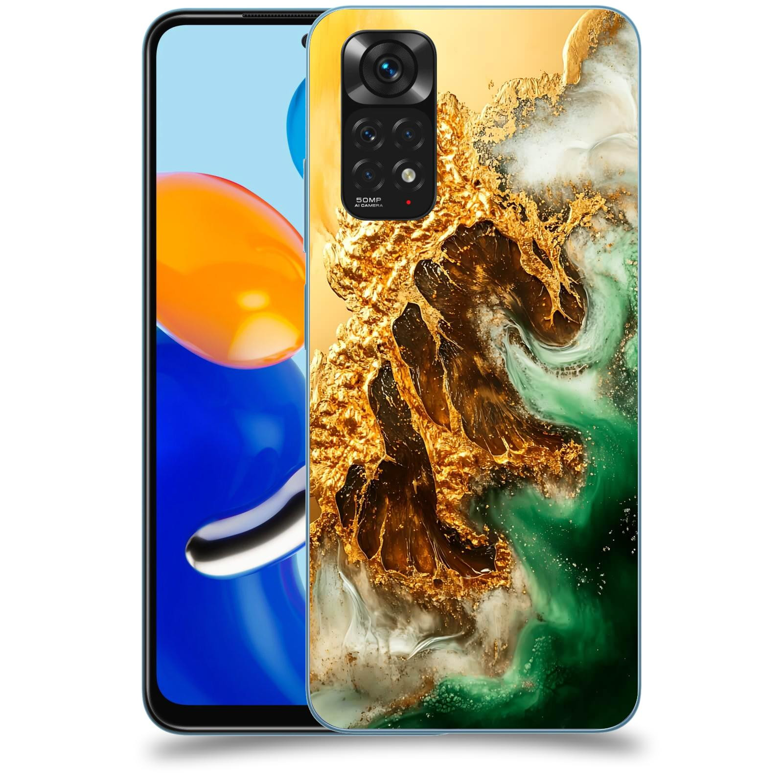 ACOVER Kryt na mobil Xiaomi Redmi Note 11 - Golden Moss II