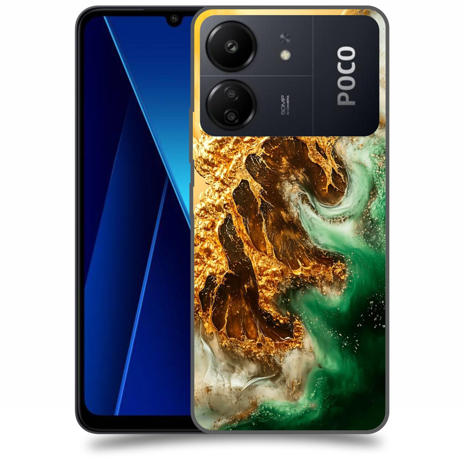 ACOVER Kryt na mobil Poco C65 - Golden Moss II
