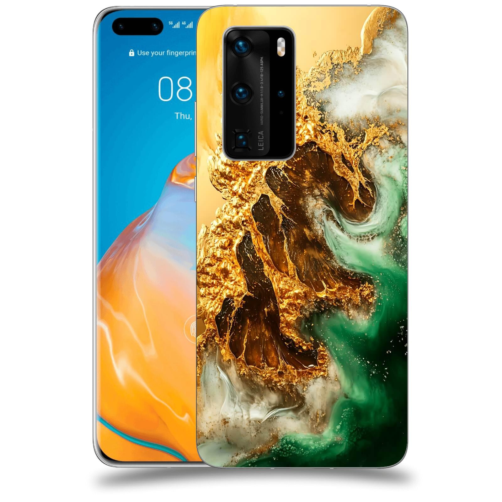 ACOVER Kryt na mobil Huawei P40 - Golden Moss II