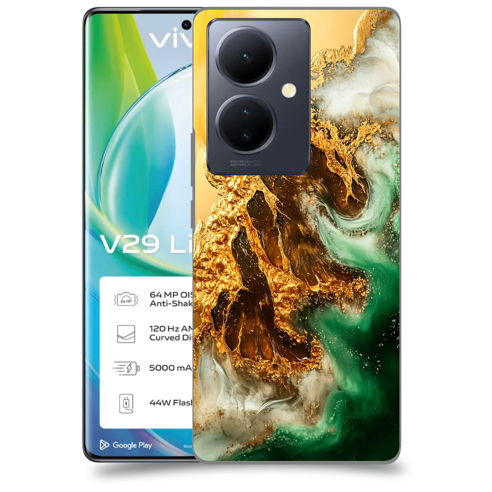 ACOVER Kryt na mobil VIVO V29 Lite 5G - Golden Moss II