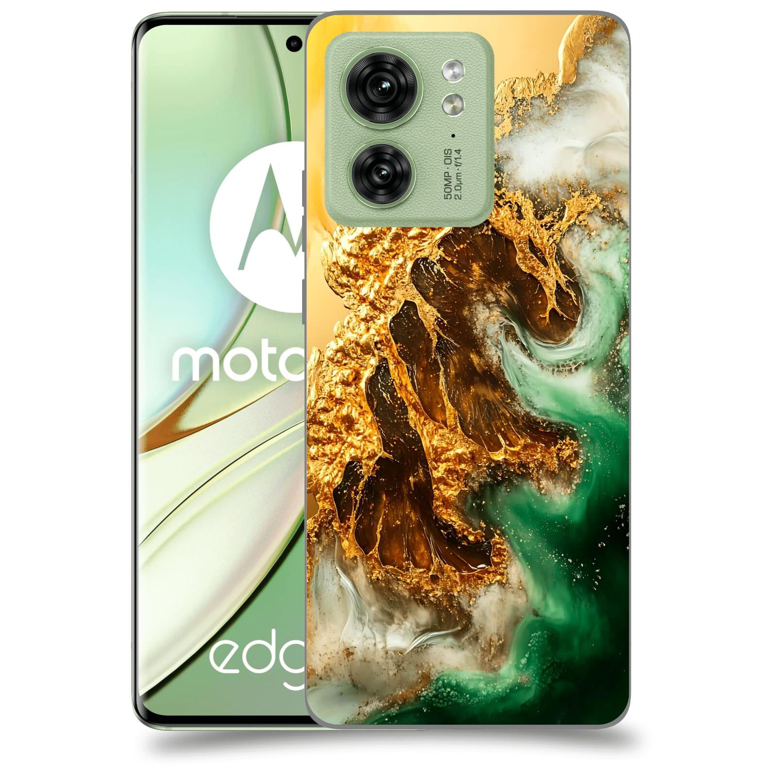 ACOVER Kryt na mobil Motorola EDGE 40 5G - Golden Moss II