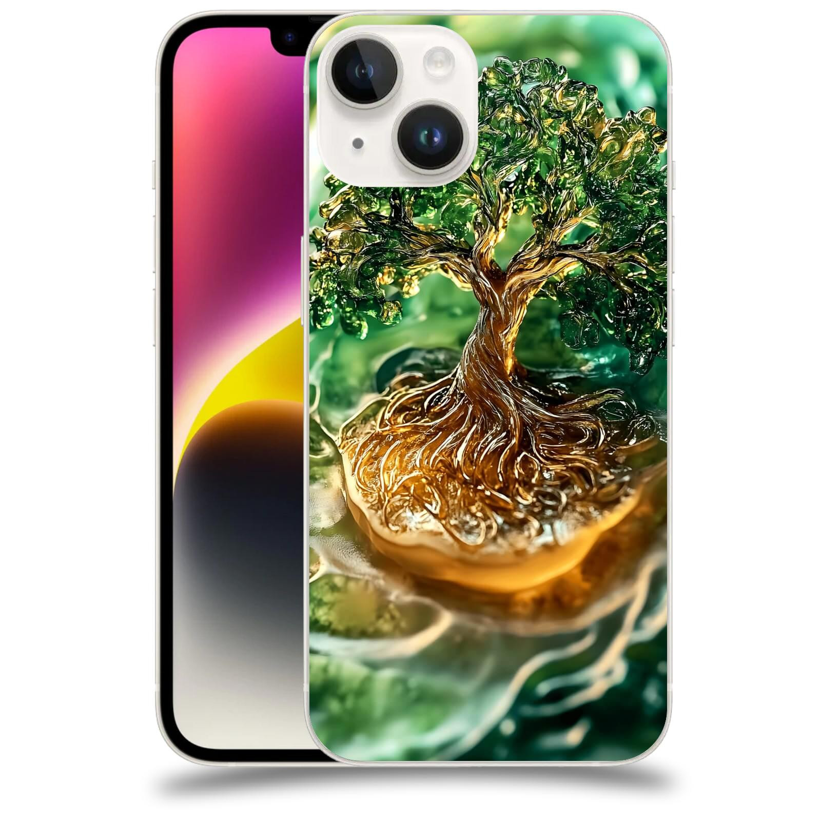 ACOVER Kryt na mobil Apple iPhone 14 - Golden Moss III