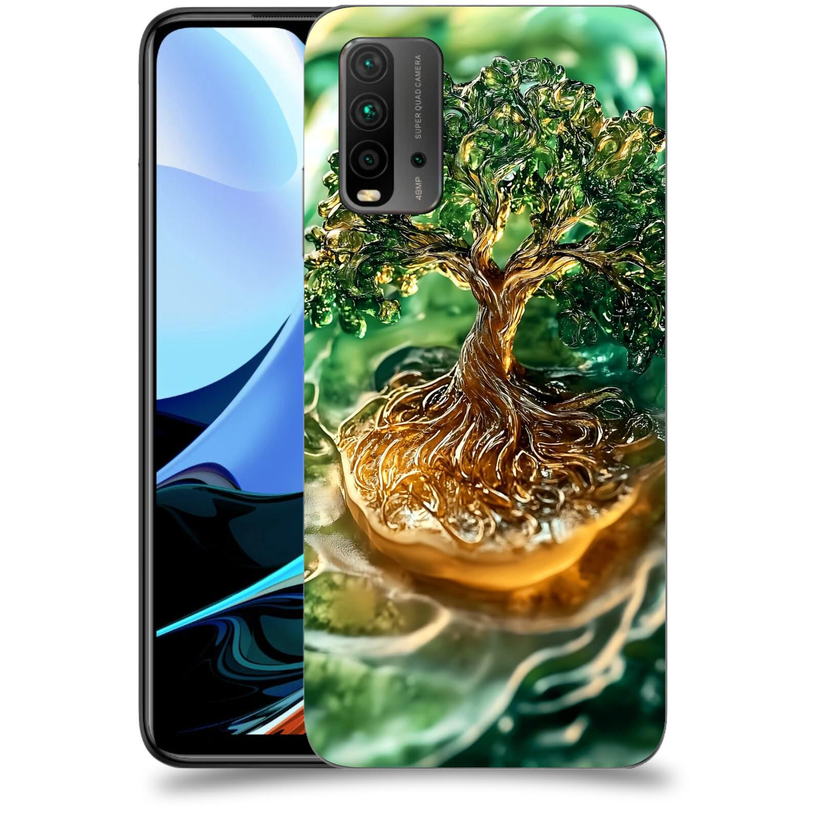ACOVER Kryt na mobil Xiaomi Redmi 9T - Golden Moss III
