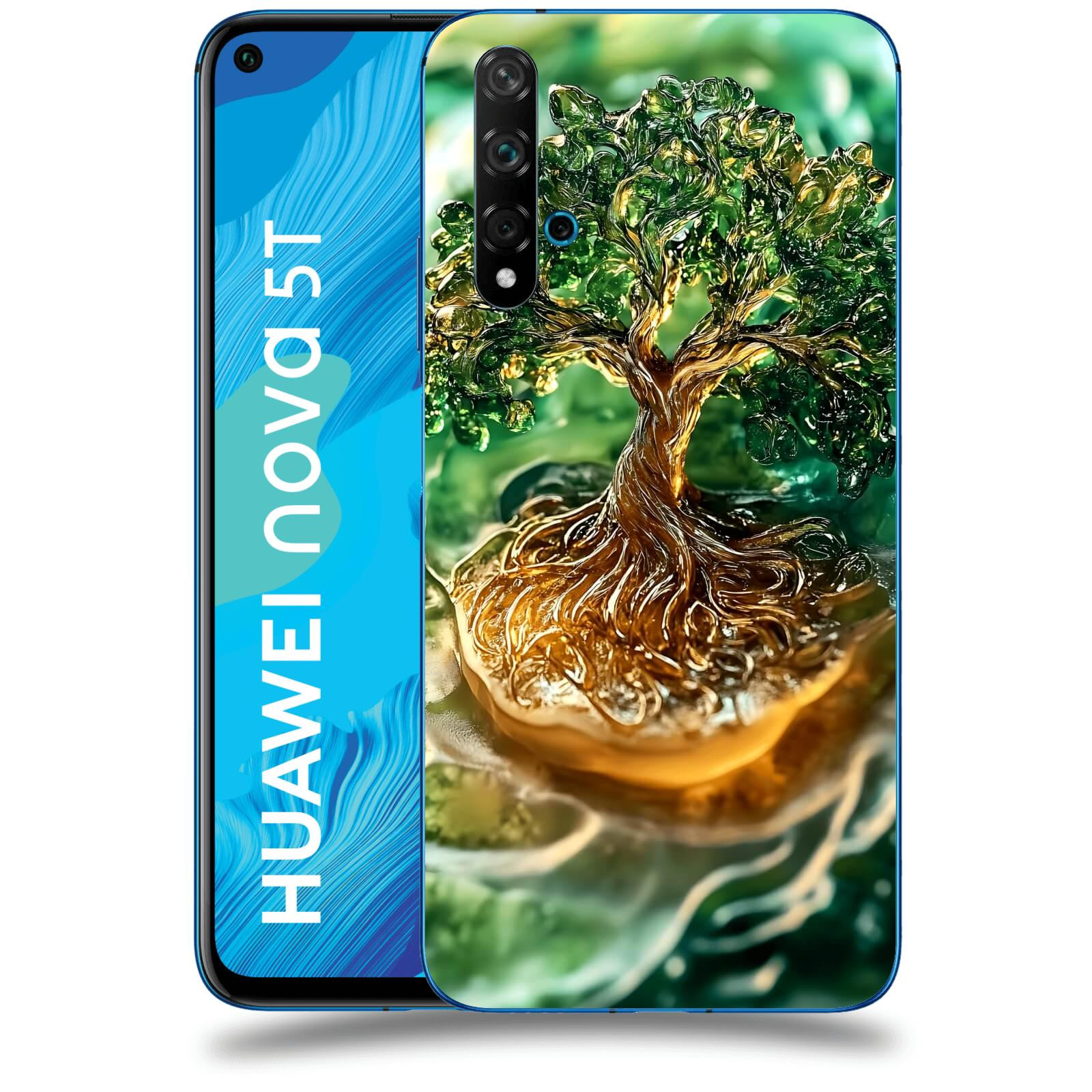 ACOVER Kryt na mobil Huawei Nova 5T - Golden Moss III