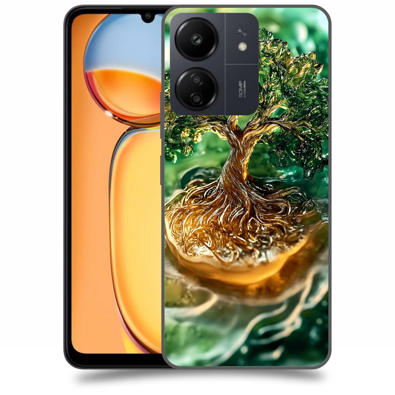 ACOVER Kryt na mobil Xiaomi Redmi 13C 4G  Golden Moss III