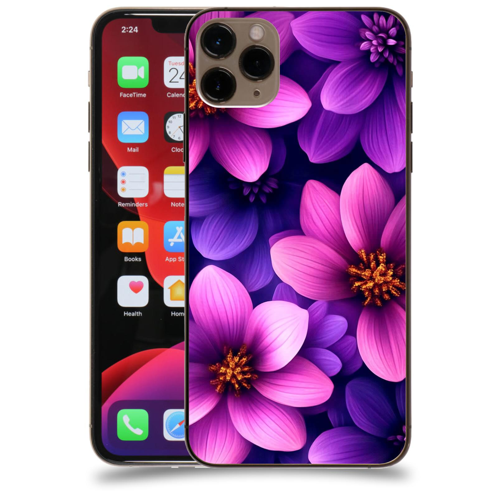 ACOVER Kryt na mobil Apple iPhone 11 Pro Max - Fialové květiny