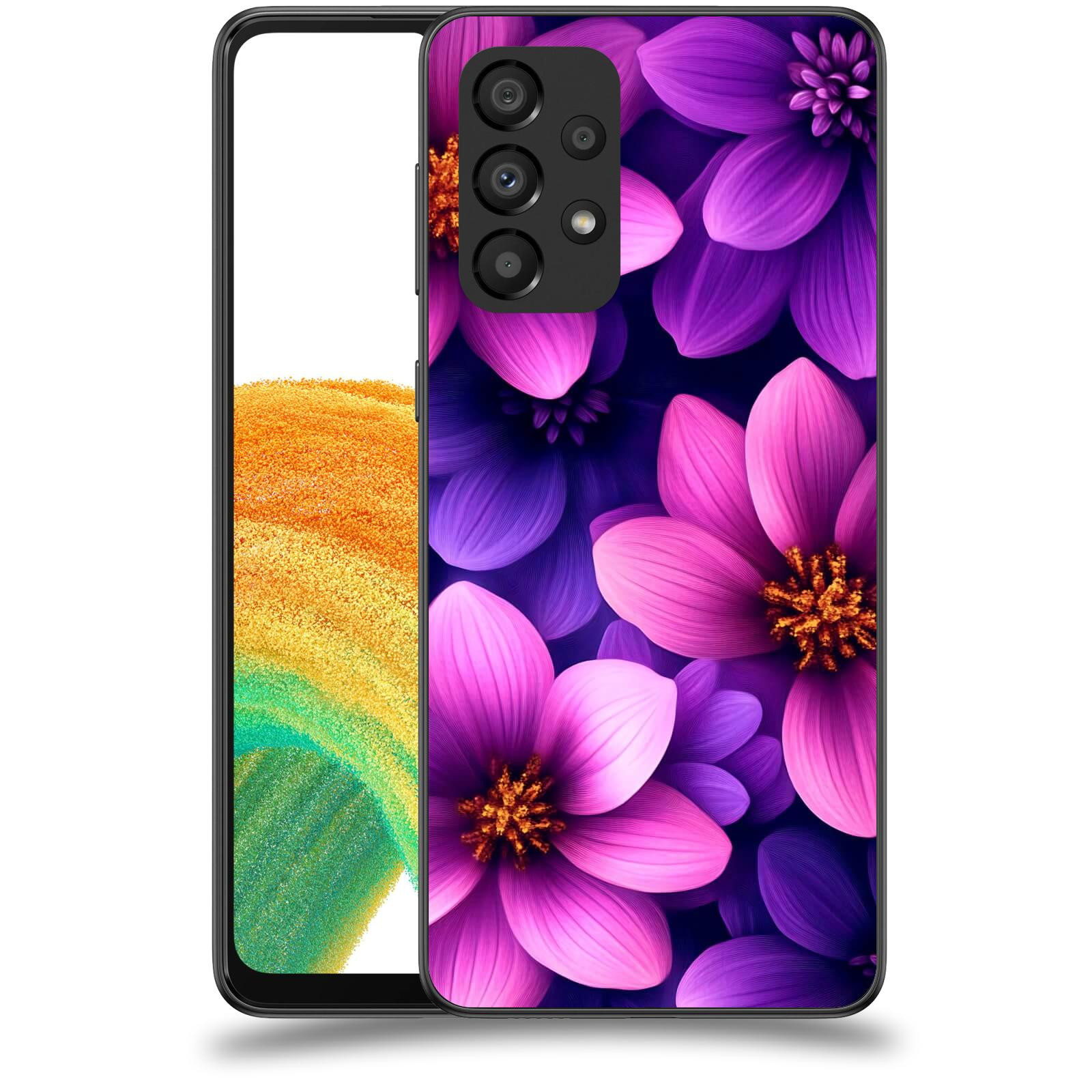 ACOVER Kryt na mobil Samsung Galaxy A33 5G A336 - Fialové květiny