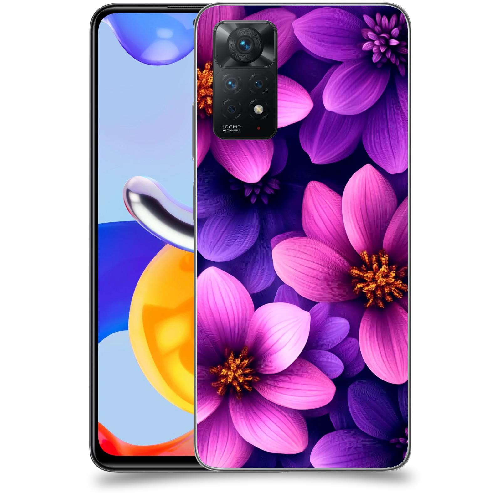 ACOVER Kryt na mobil Xiaomi Redmi Note 11 Pro - Fialové květiny