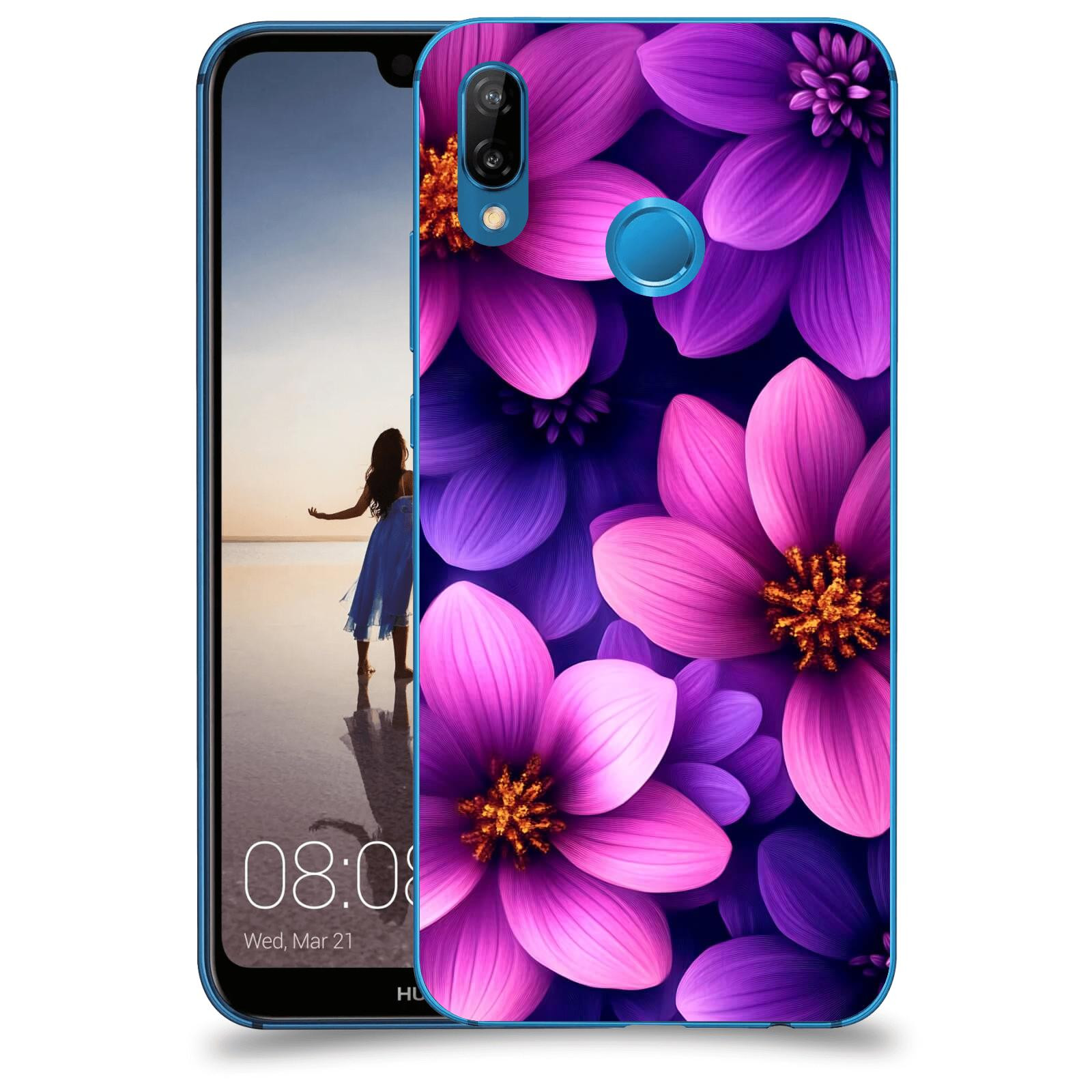 ACOVER Kryt na mobil Huawei P20 Lite - Fialové květiny
