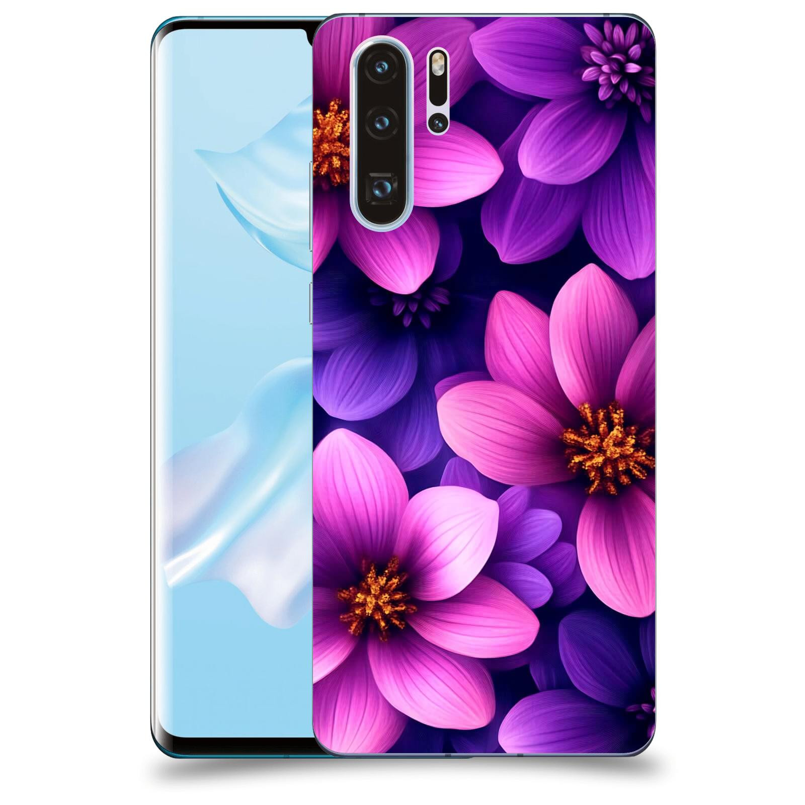 ACOVER Kryt na mobil Huawei P30 - Fialové květiny