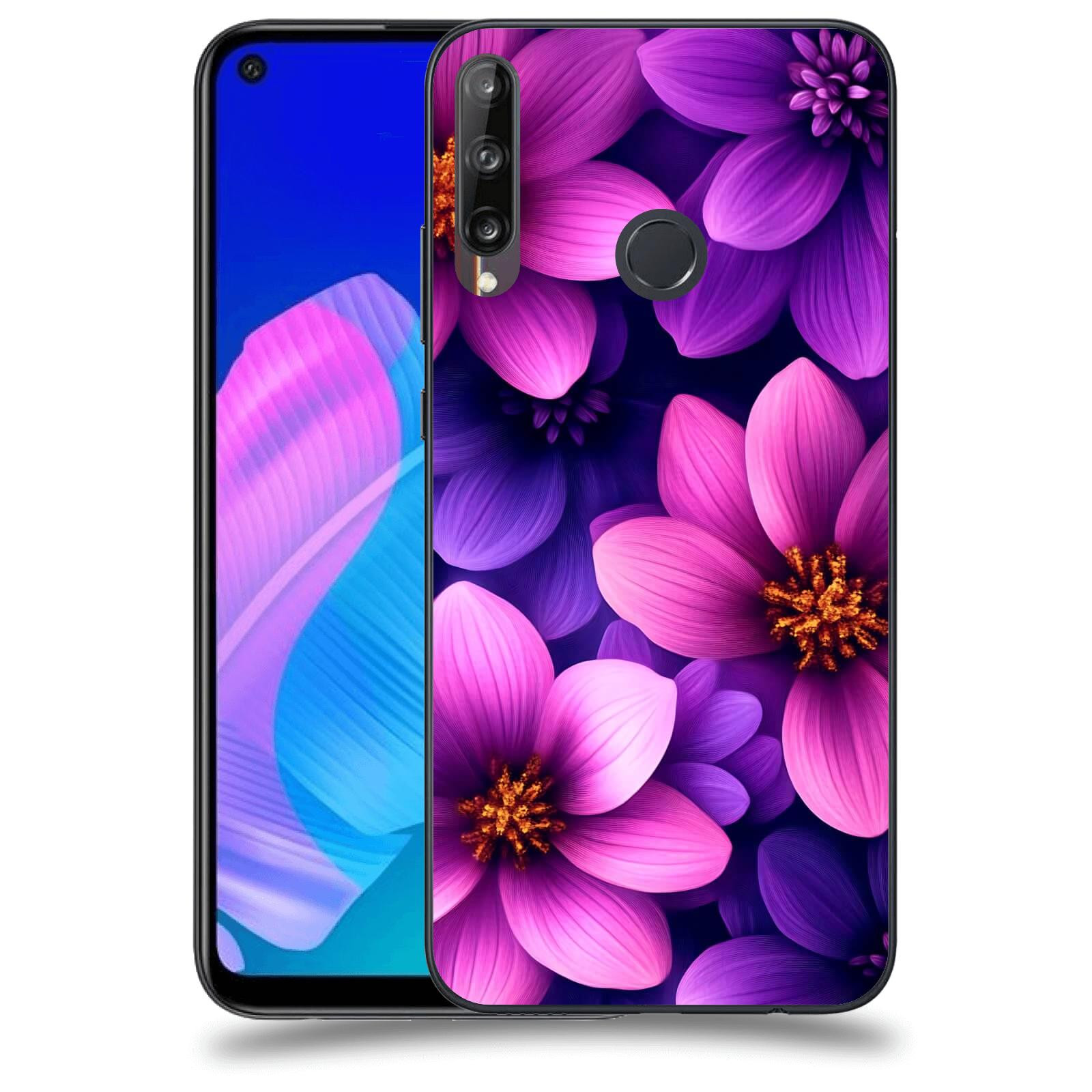ACOVER Kryt na mobil Huawei P40 Lite E - Fialové květiny
