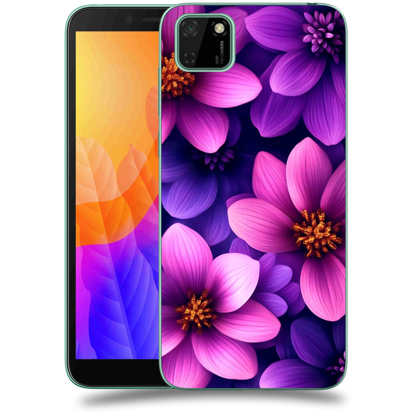 ACOVER Kryt na mobil Huawei Y5P - Fialové květiny