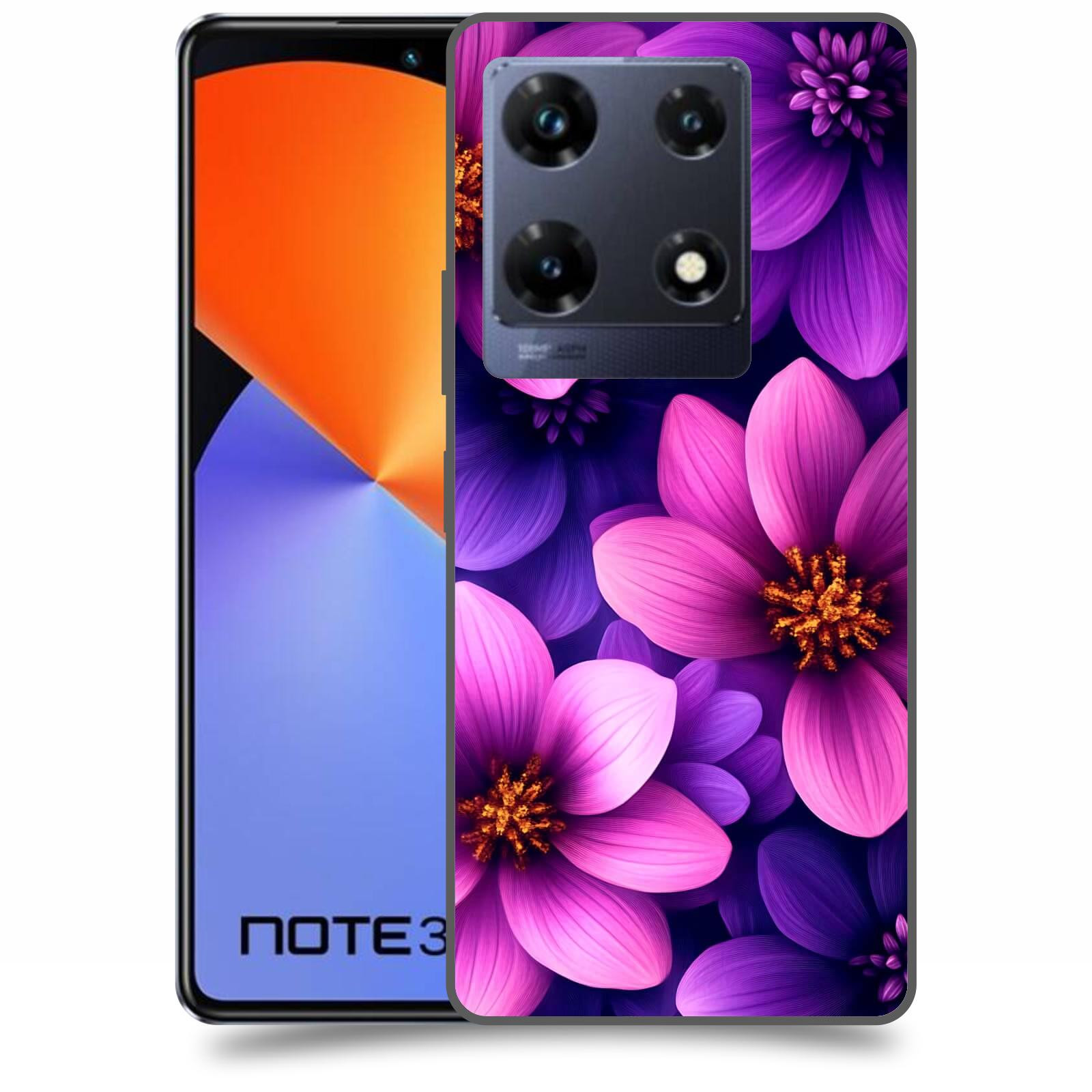 ACOVER Kryt na mobil Infinix Note 30 PRO - Fialové květiny
