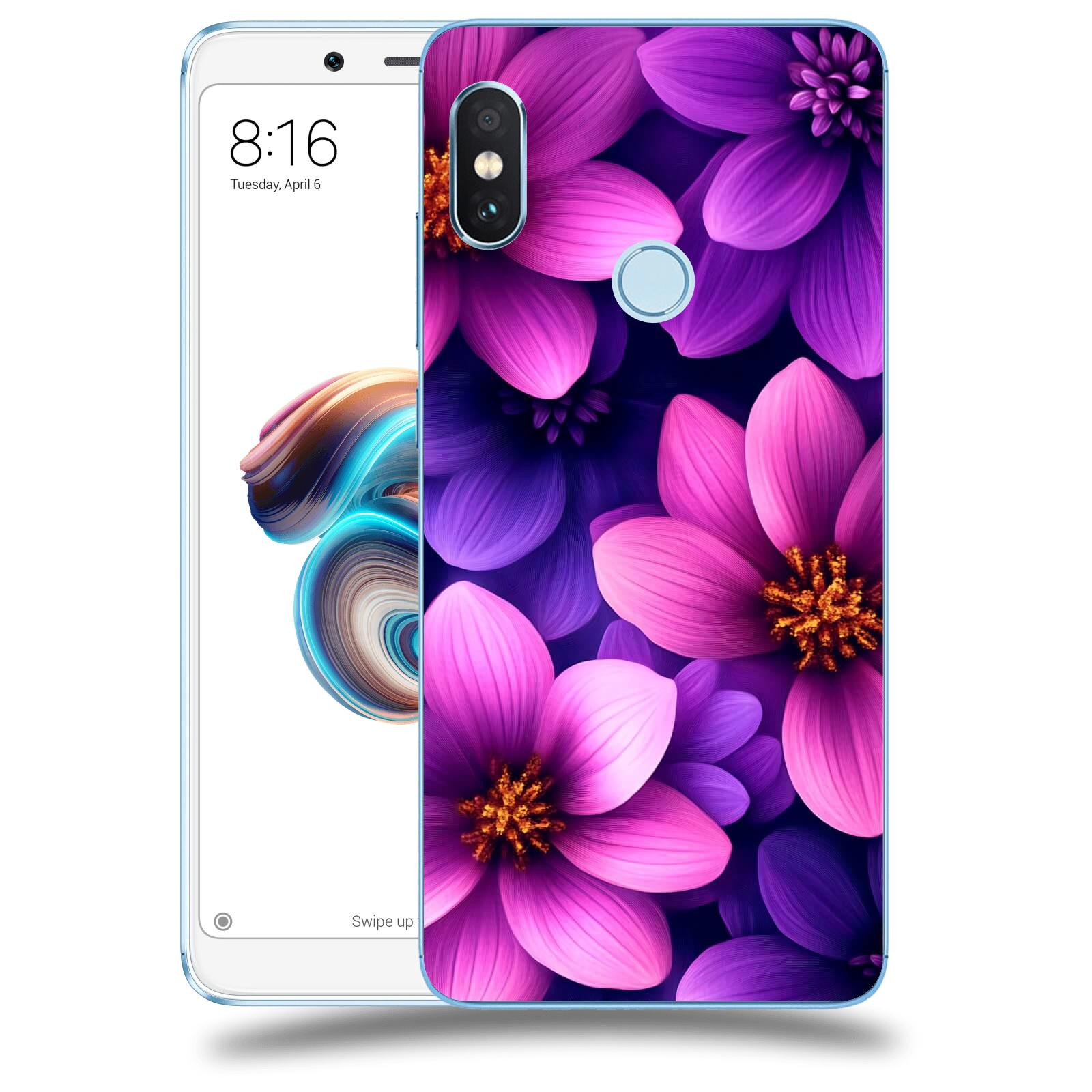 ACOVER Kryt na mobil Xiaomi Redmi Note 5 Global - Fialové květiny