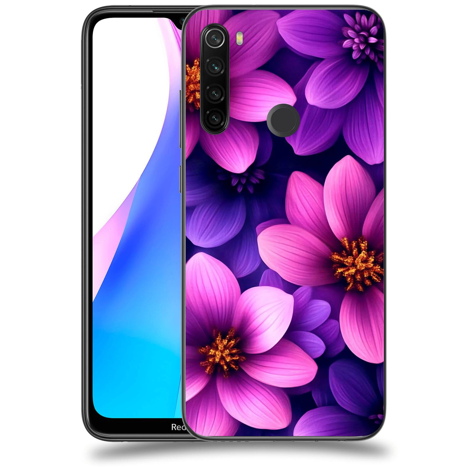 ACOVER Kryt na mobil Xiaomi Redmi Note 8T - Fialové květiny