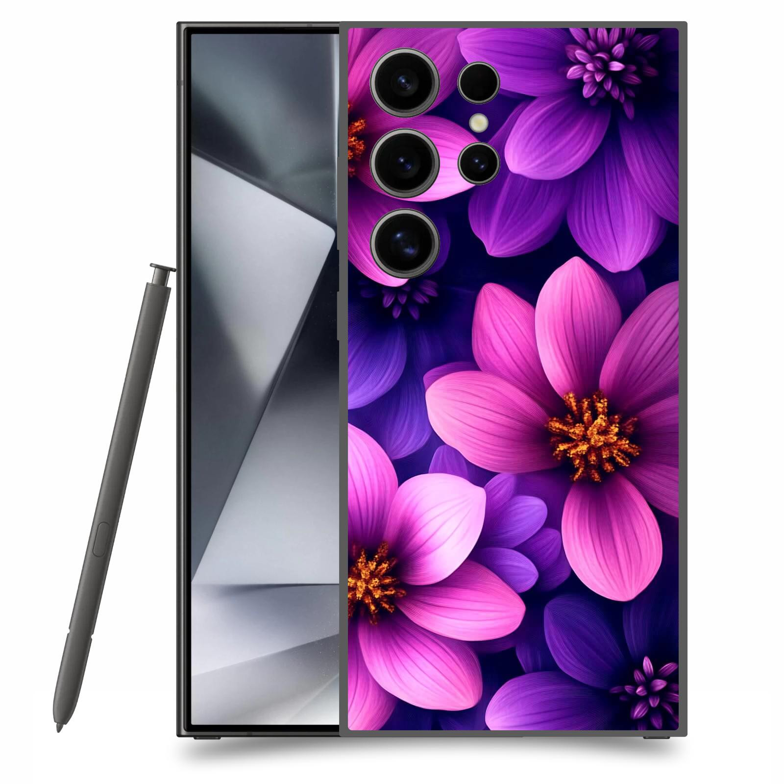 ACOVER Kryt na mobil Samsung Galaxy S24 Ultra - Fialové květiny