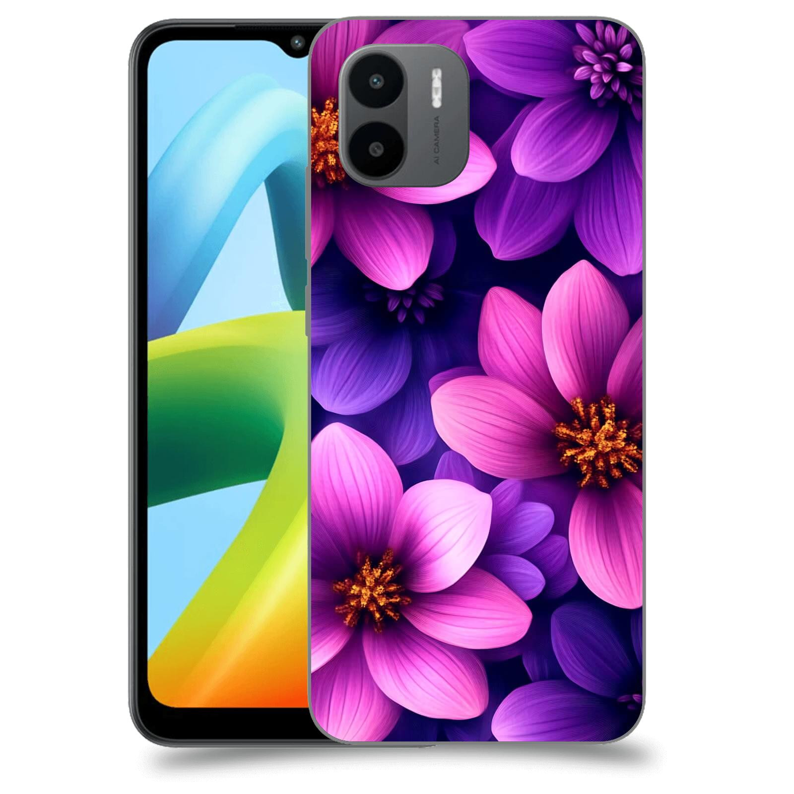 ACOVER Kryt na mobil Xiaomi Redmi A1+ - Fialové květiny