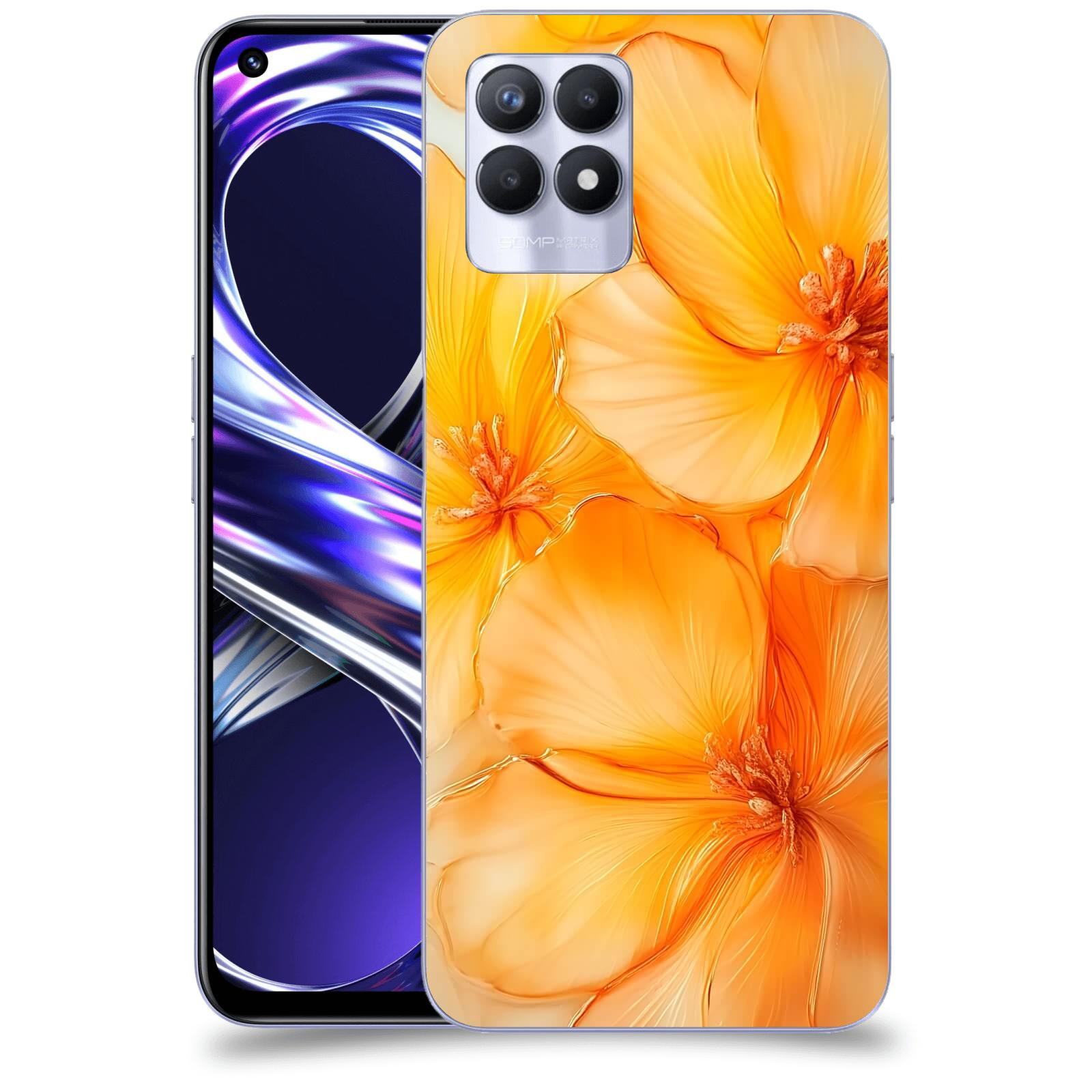ACOVER Kryt na mobil Realme 8i - Jantarová něžnost