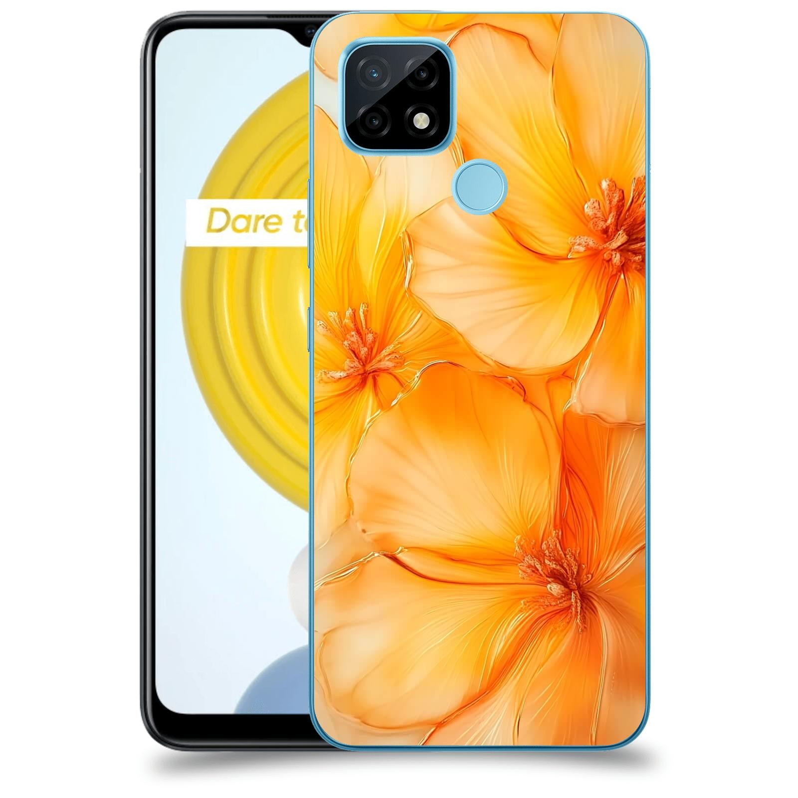 ACOVER Kryt na mobil Realme C21 - Jantarová něžnost