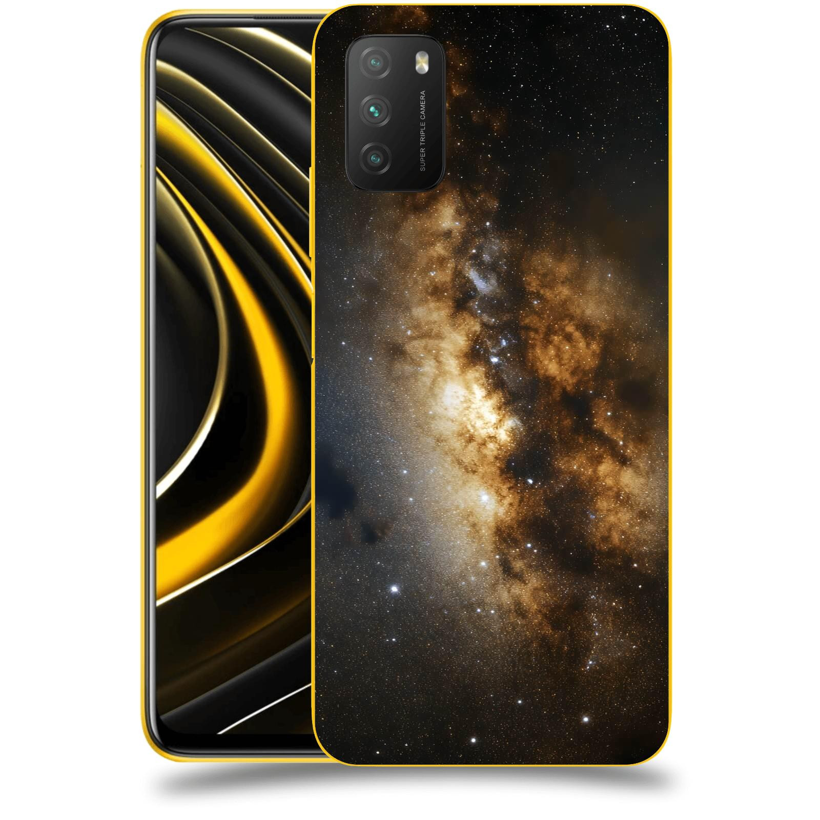 ACOVER Kryt na mobil Xiaomi Poco M3 - Kosmický oheň