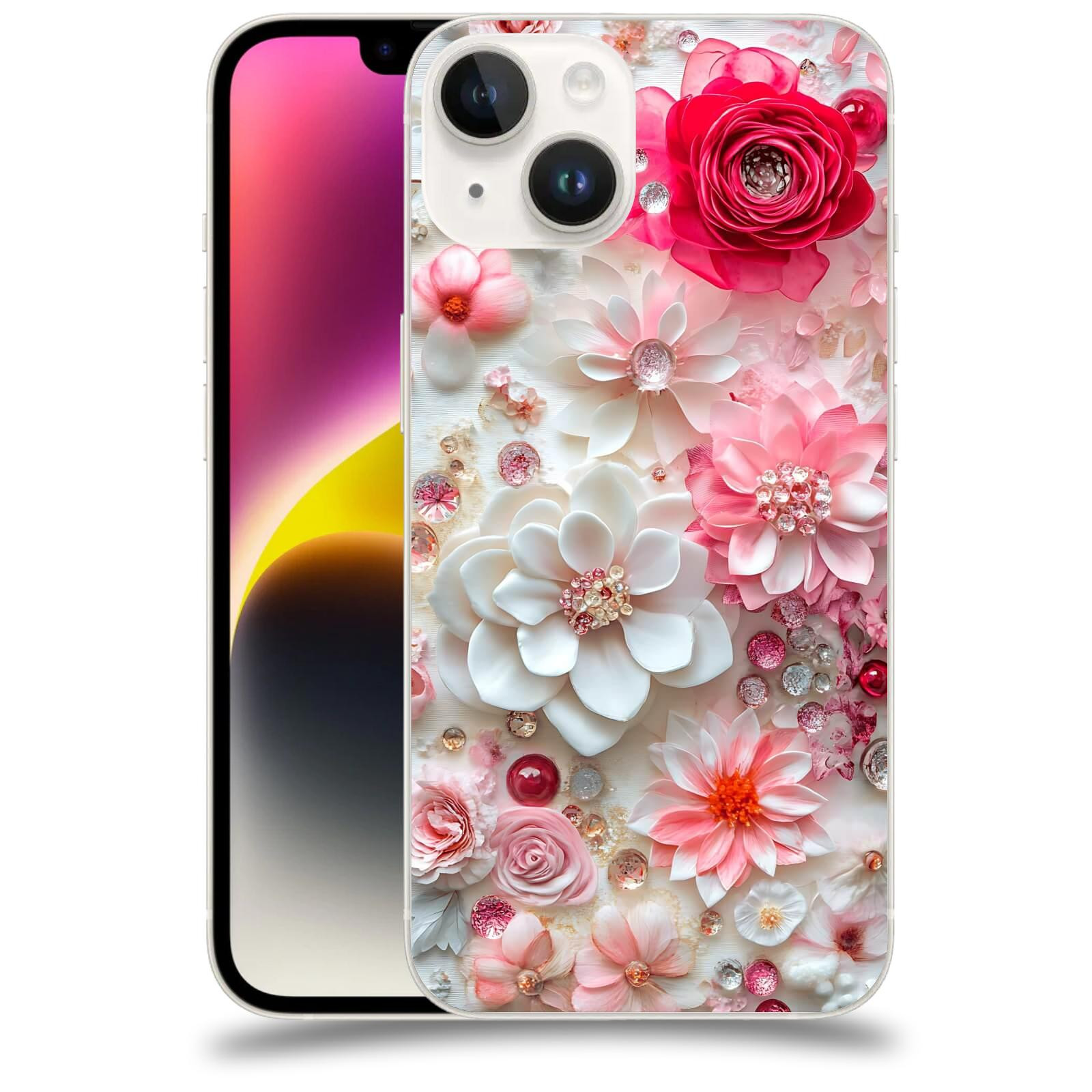 ACOVER Kryt na mobil Apple iPhone 14 - Květinový luxus