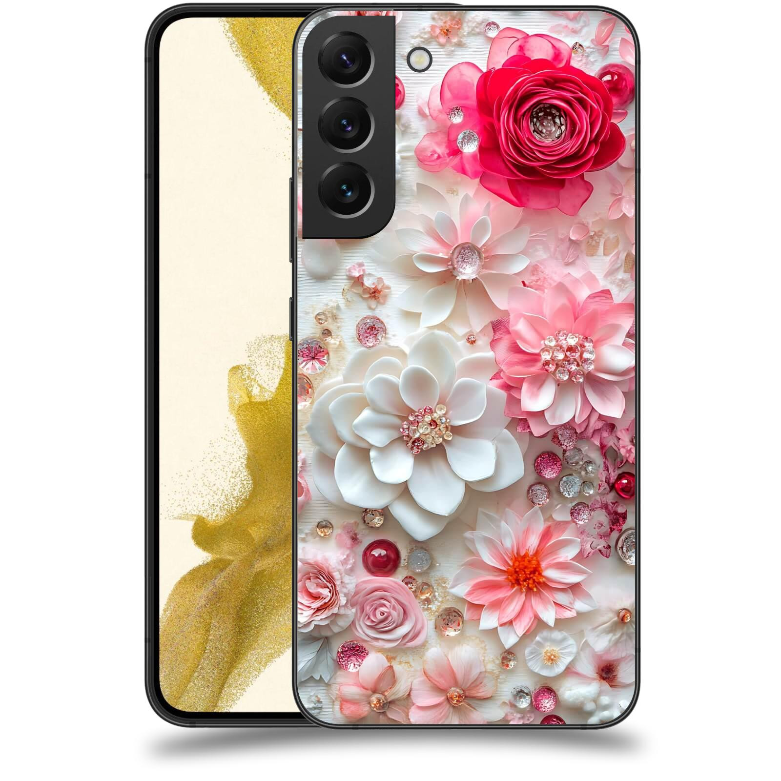 ACOVER Kryt na mobil Samsung Galaxy S22+ 5G - Květinový luxus