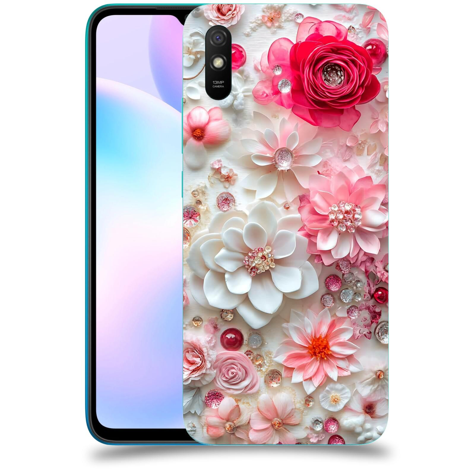 ACOVER Kryt na mobil Xiaomi Redmi 9AT - Květinový luxus