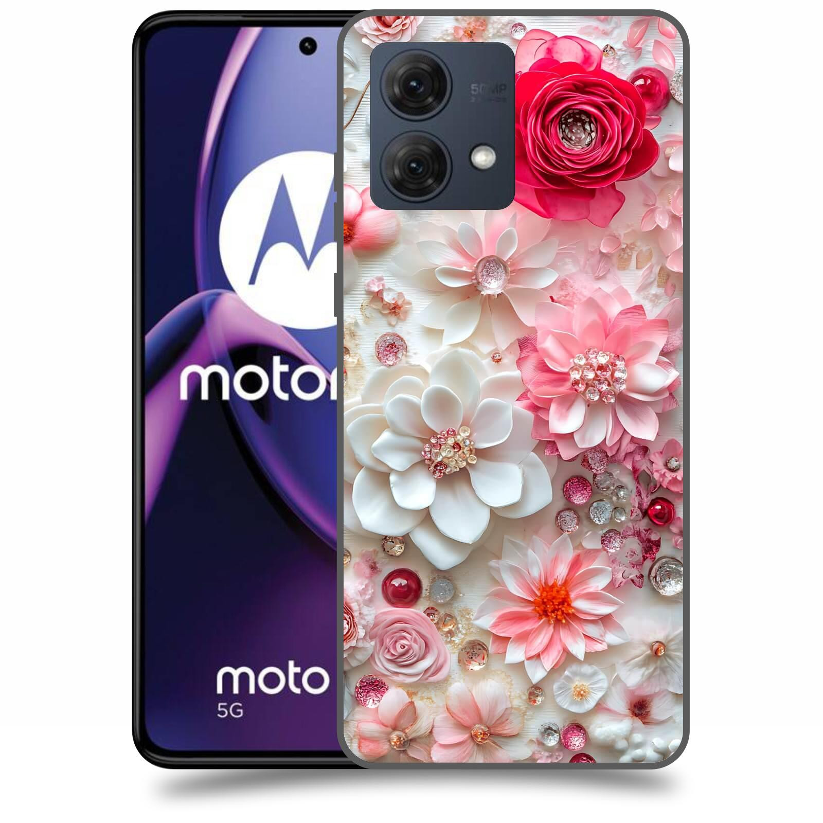 ACOVER Kryt na mobil Motorola Moto G84 5G - Květinový luxus