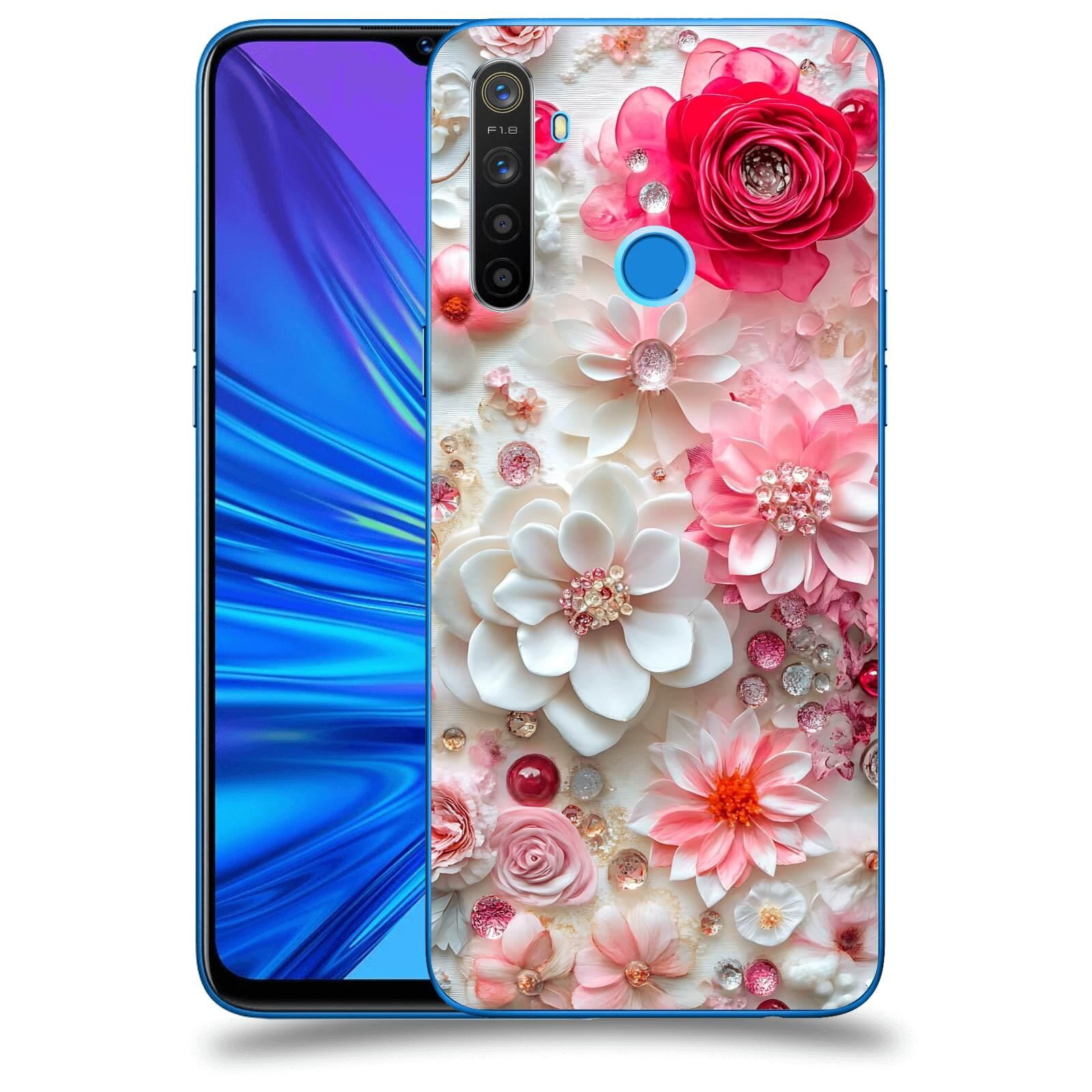ACOVER Kryt na mobil Realme 5 - Květinový luxus