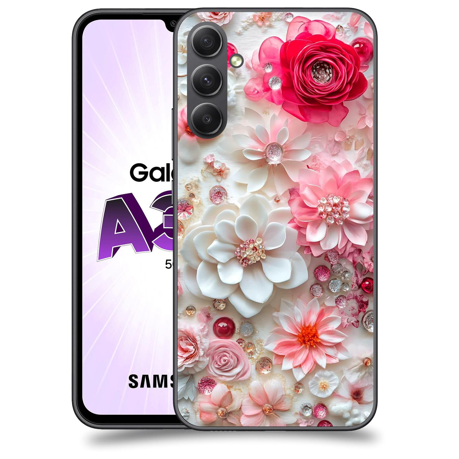 ACOVER Kryt na mobil Samsung Galaxy A34 - Květinový luxus