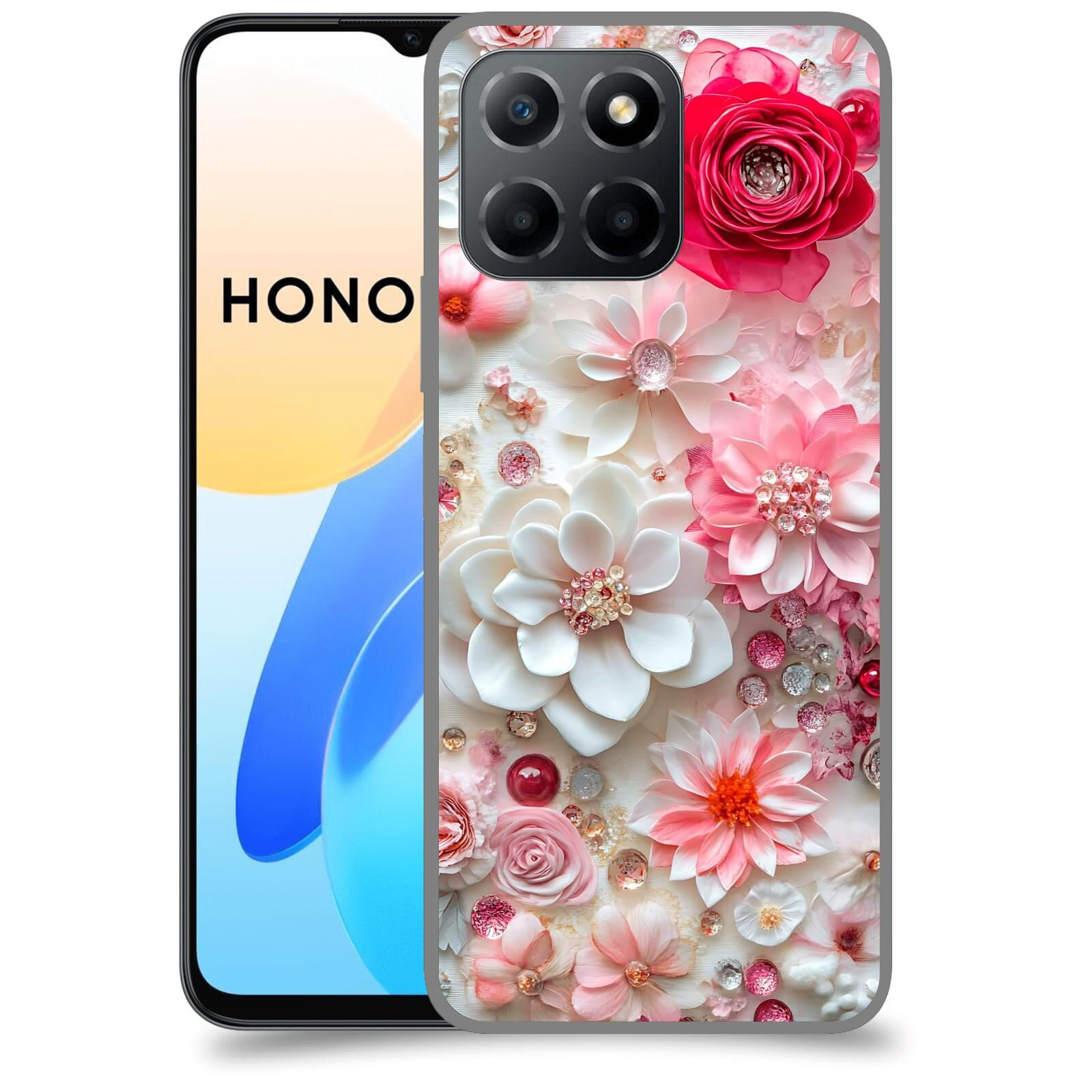 ACOVER Kryt na mobil Honor X8 4G - Květinový luxus