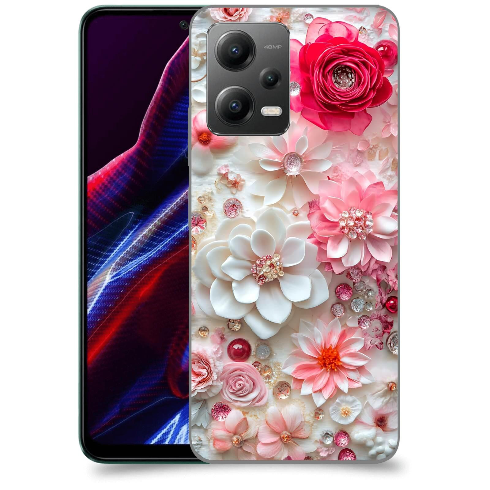 ACOVER Kryt na mobil Xiaomi Poco X5 - Květinový luxus