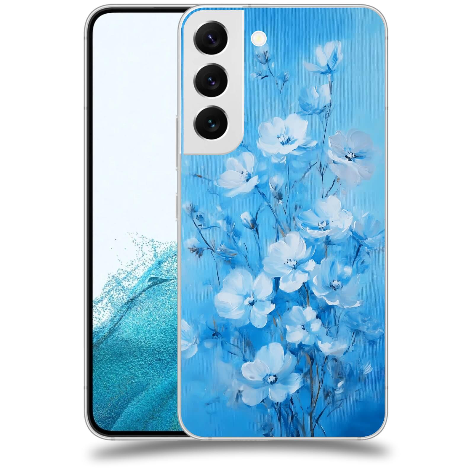 ACOVER Kryt na mobil Samsung Galaxy S22 5G - Modrá ilustrace