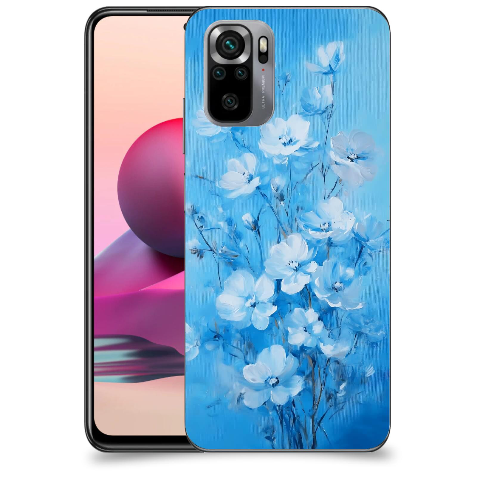ACOVER Kryt na mobil Xiaomi Redmi Note 10S - Modrá ilustrace