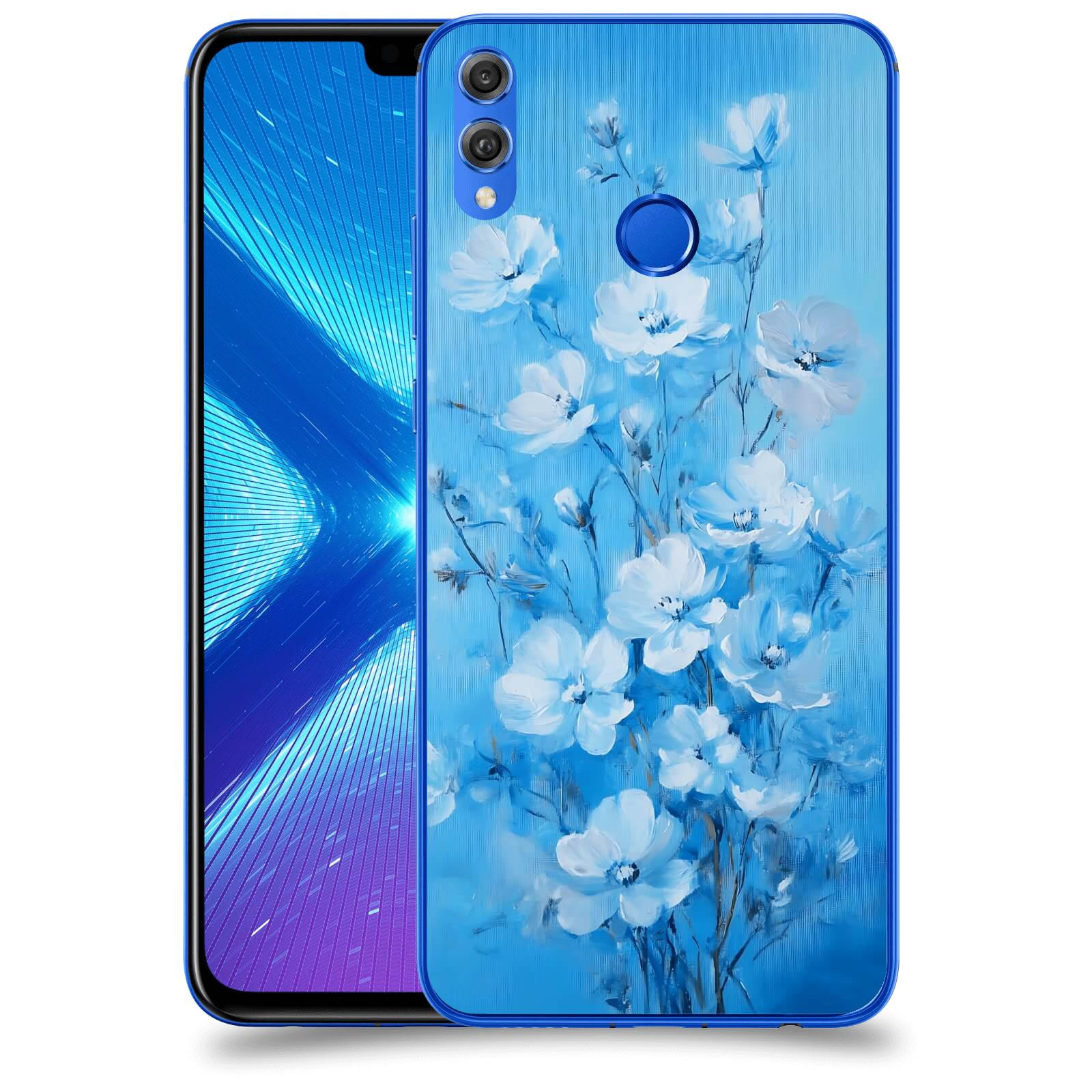 ACOVER Kryt na mobil Honor 8X - Modrá ilustrace