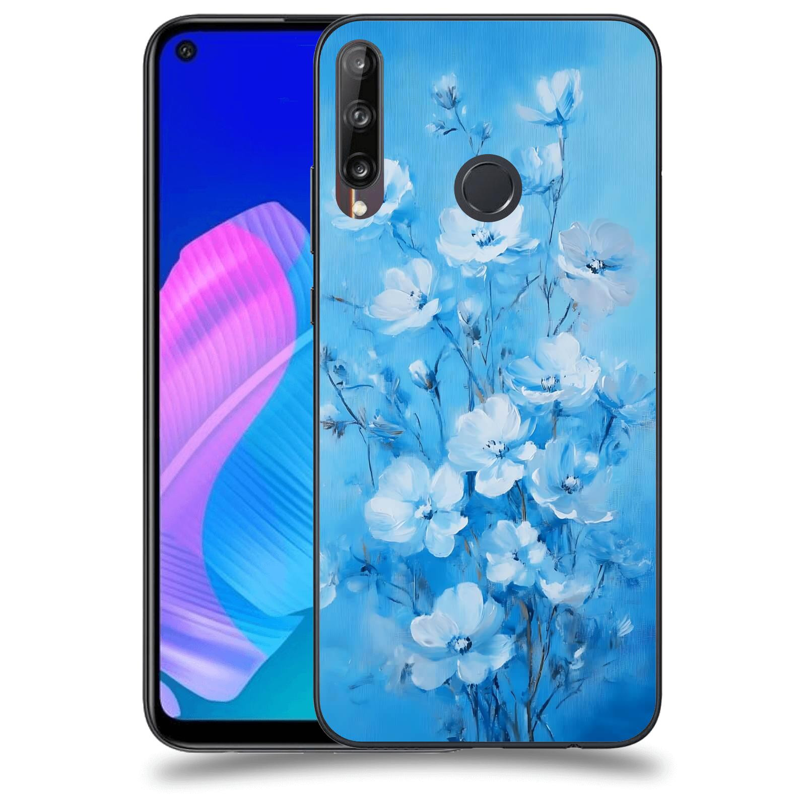 ACOVER Kryt na mobil Huawei P40 Lite E - Modrá ilustrace