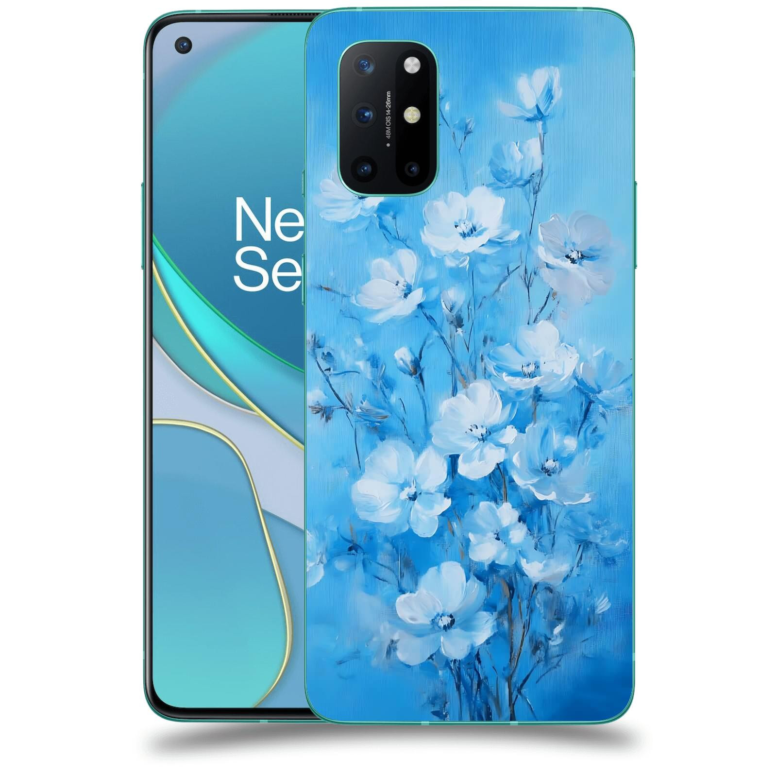 ACOVER Kryt na mobil OnePlus 8T - Modrá ilustrace