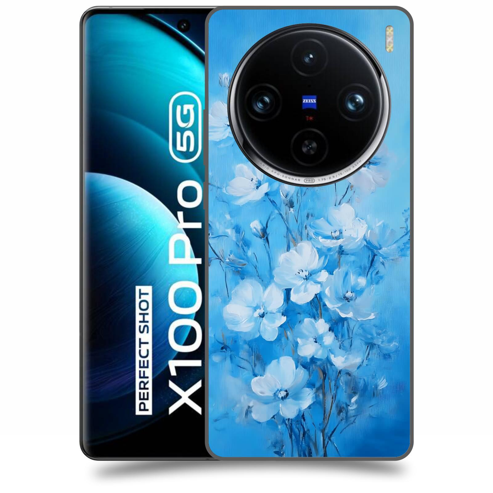 ACOVER Kryt na mobil Vivo X100 Pro 5G - Modrá ilustrace