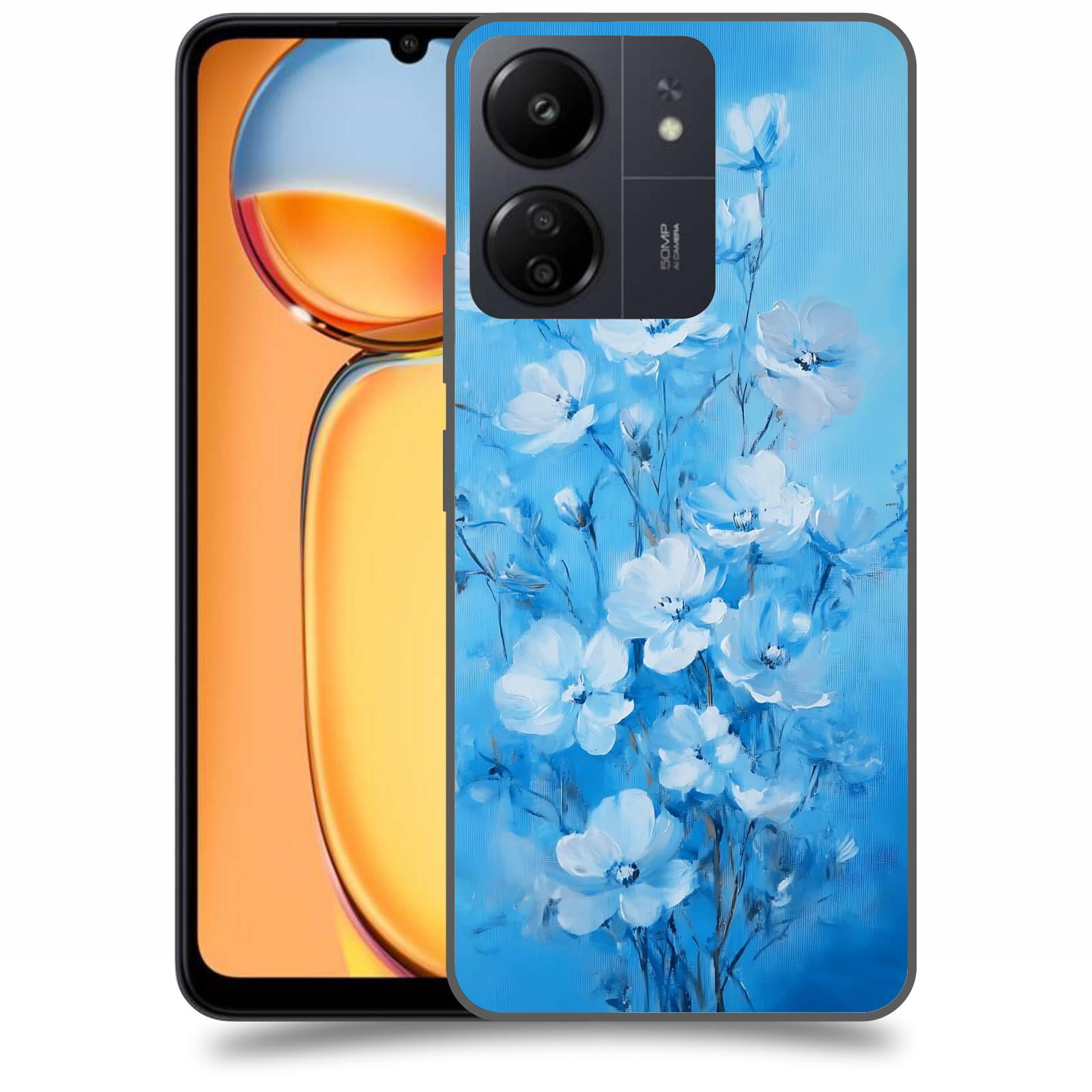 ACOVER Kryt na mobil Xiaomi Redmi 13C 4G  Modrá ilustrace