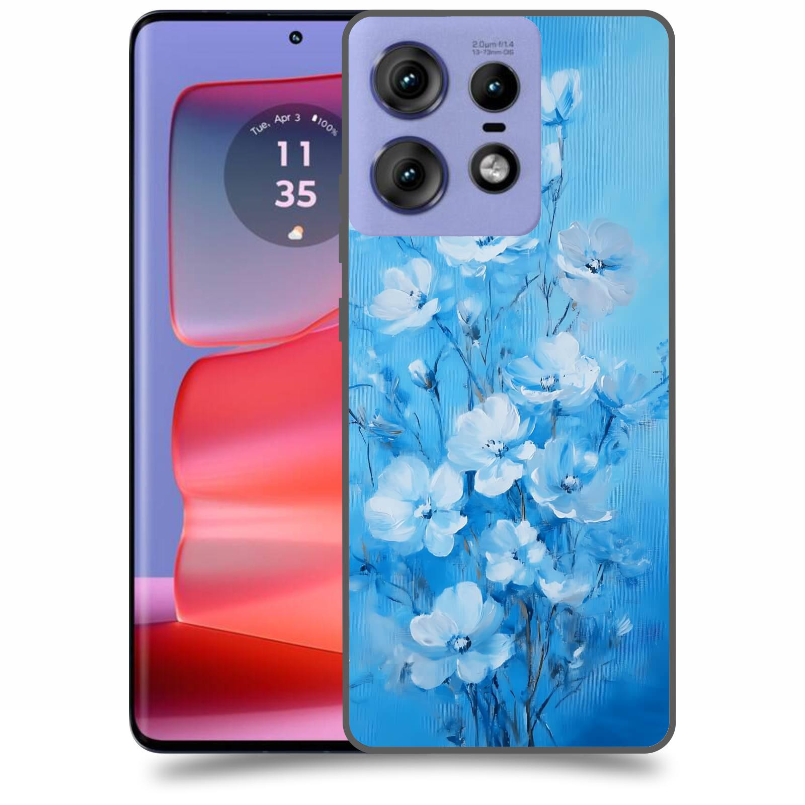 ACOVER Kryt na mobil Motorola Edge 50 Pro - Modrá ilustrace