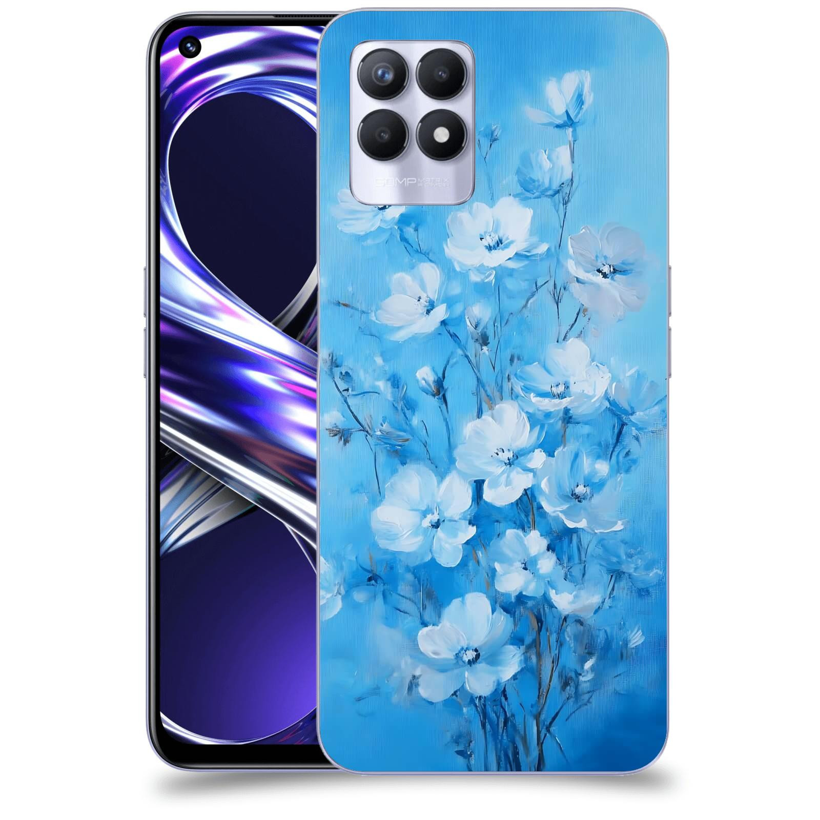 ACOVER Kryt na mobil Realme 8i - Modrá ilustrace