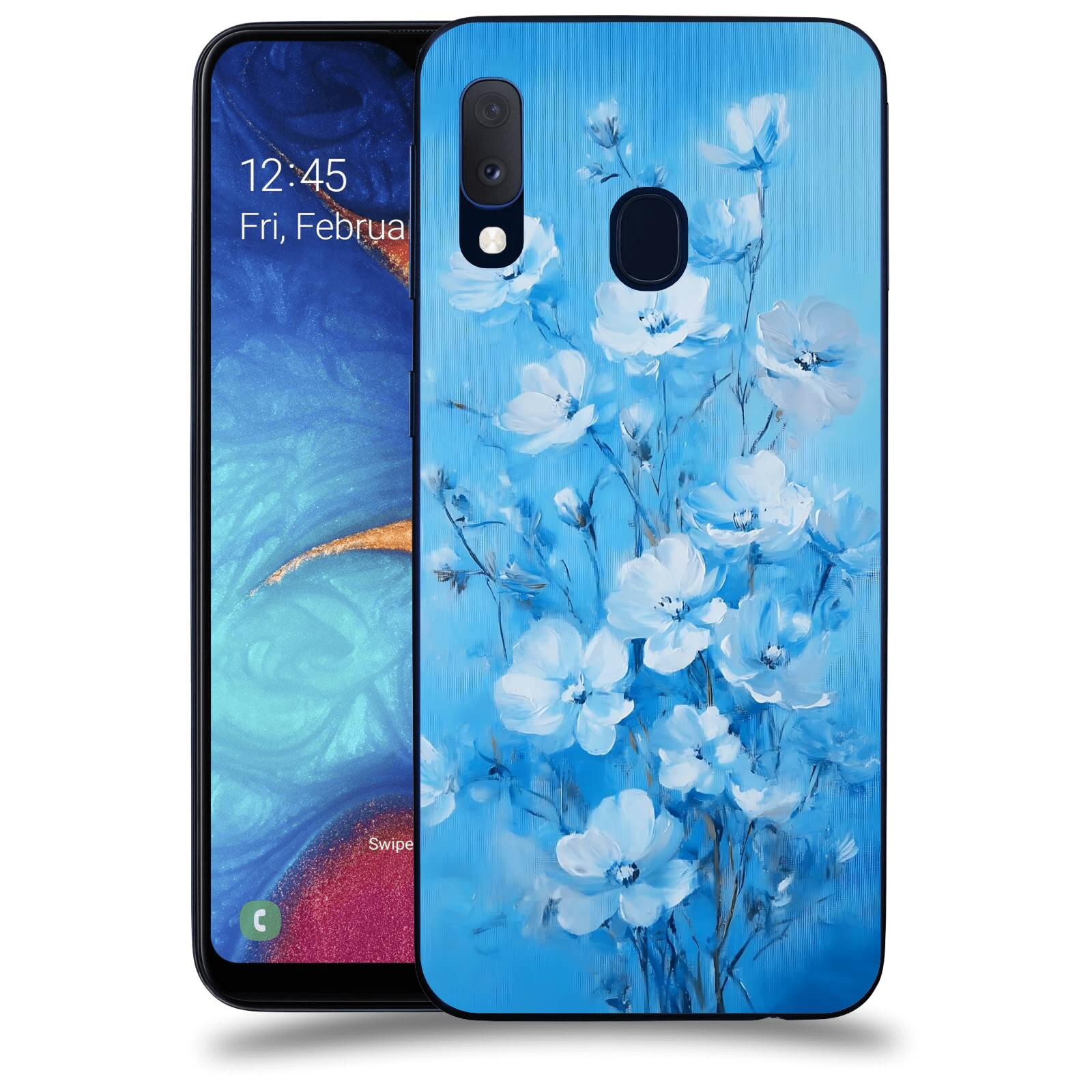 ACOVER Kryt na mobil Samsung Galaxy A20e A202F - Modrá ilustrace