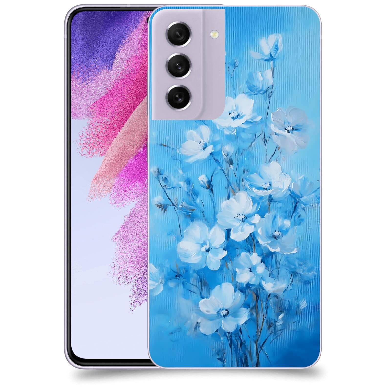 ACOVER Kryt na mobil Samsung Galaxy S21 FE 5G - Modrá ilustrace