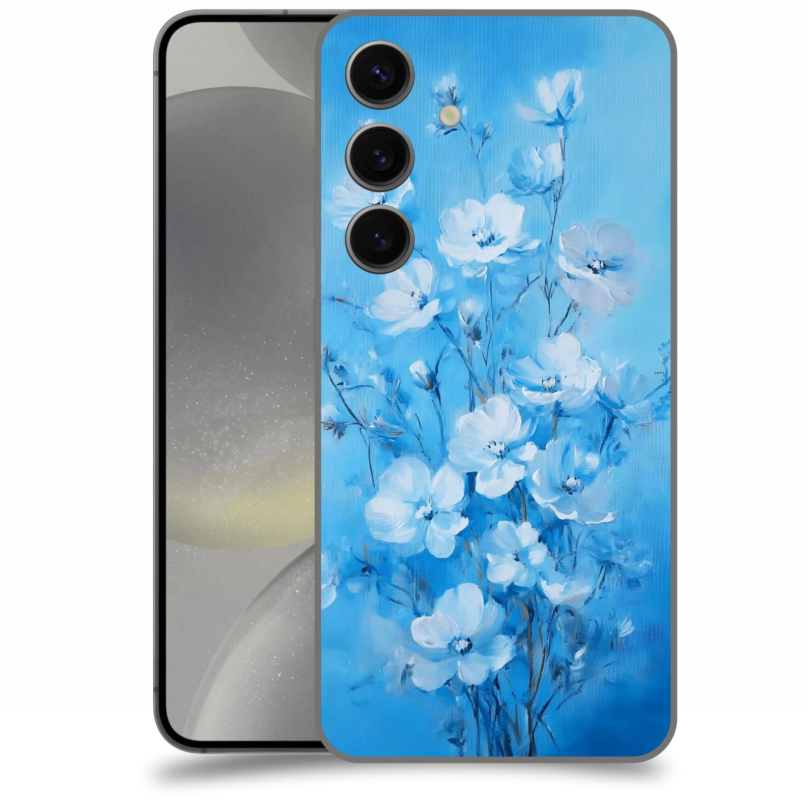 ACOVER Kryt na mobil Samsung Galaxy S24 - Modrá ilustrace