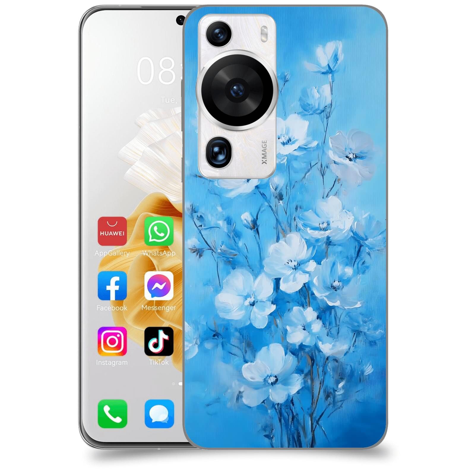 ACOVER Kryt na mobil Huawei P60 Pro - Modrá ilustrace